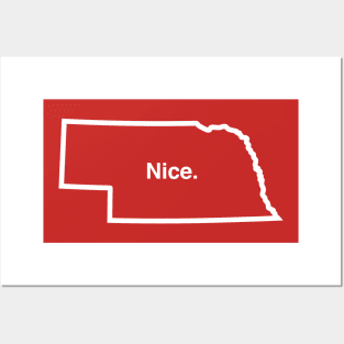 Nebraska NICE T-shirt by Corn Coast Posters and Art